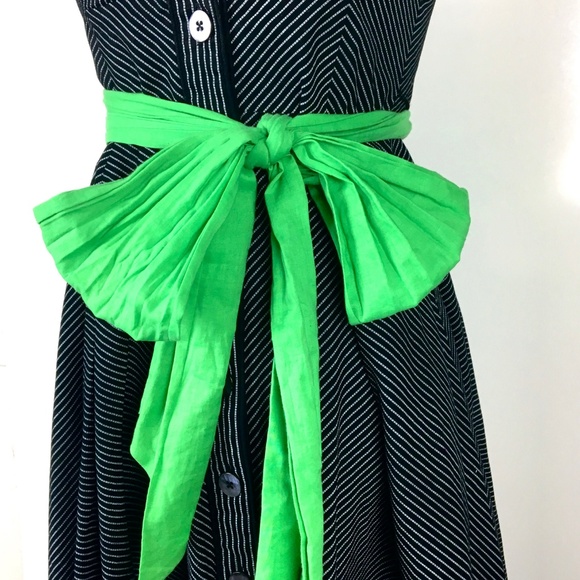 Anthro | Maeve > Striped Ginny Halter Dress w/ Bow - Picture 3 of 8